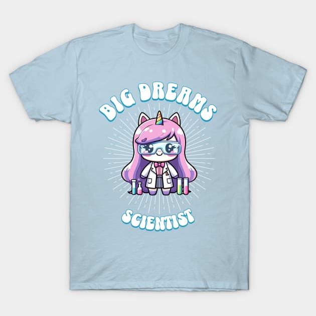 Big Dreams Scientist Unicorn Ocean Edition T-Shirt by Pink & Pretty